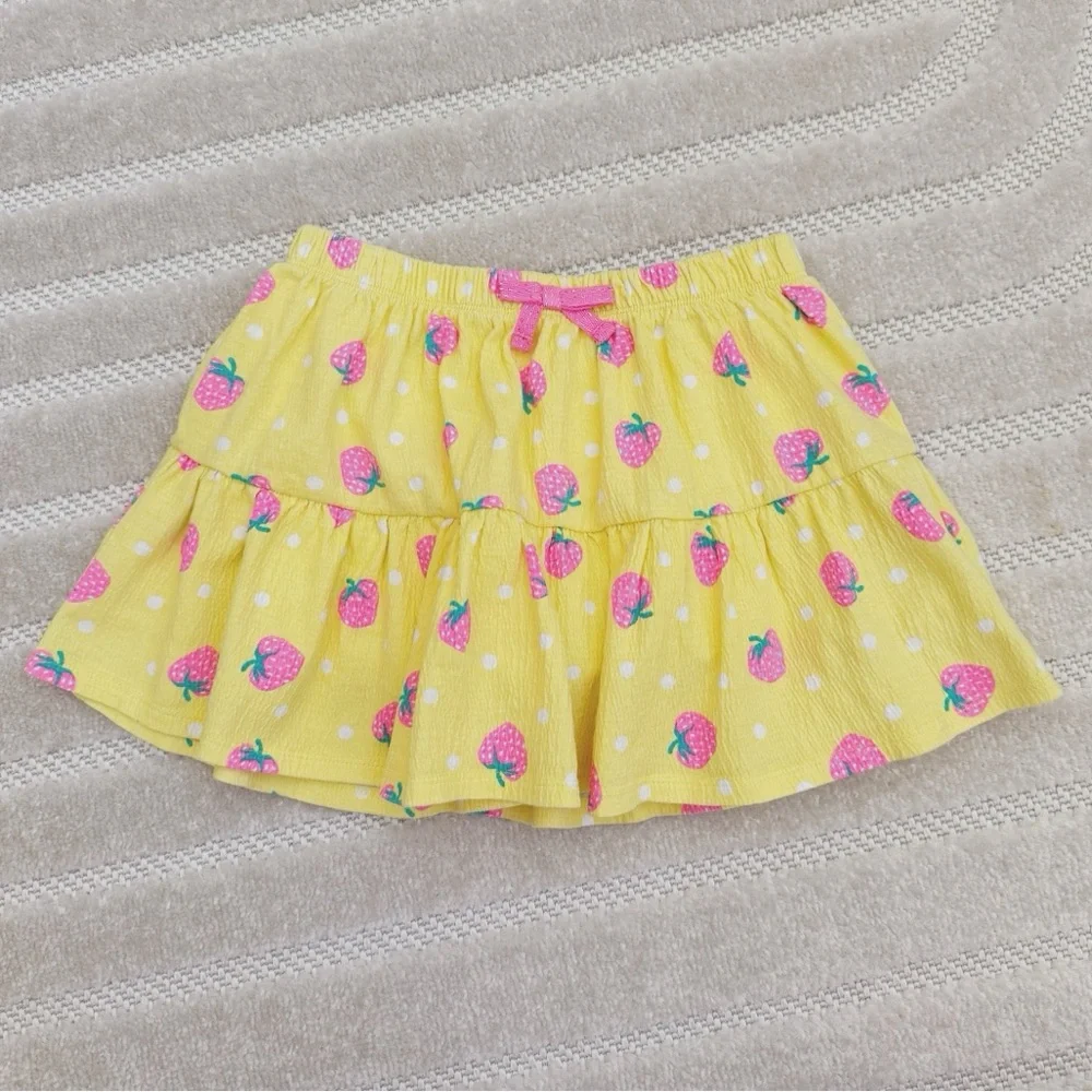 Cynthia Rowley, girls summer set, yellow with strawberries, size 5-6